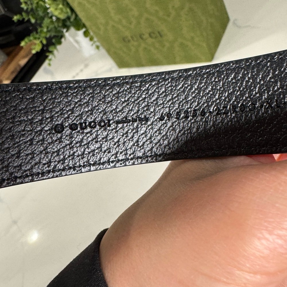 Authentic NEW Beautiful Black Leather Gucci Dog Collar w/ box Size XL - Picture 6 of 9